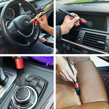 6Pcs Car Wash Care Detailing Brush Set,For Cleaning Wheels, Dashboards, Vents and More,Car Cleaning Brushes, Car Accessories