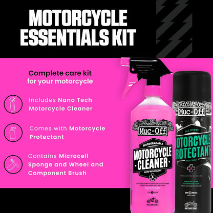 Kit Nettoyage Moto De Base - Kit Entretien Moto Pour Le Nettoyage Des Motos- Comprend Un Nettoyant Moto, Protection Moto Et Plus, Clear, Taille Unique