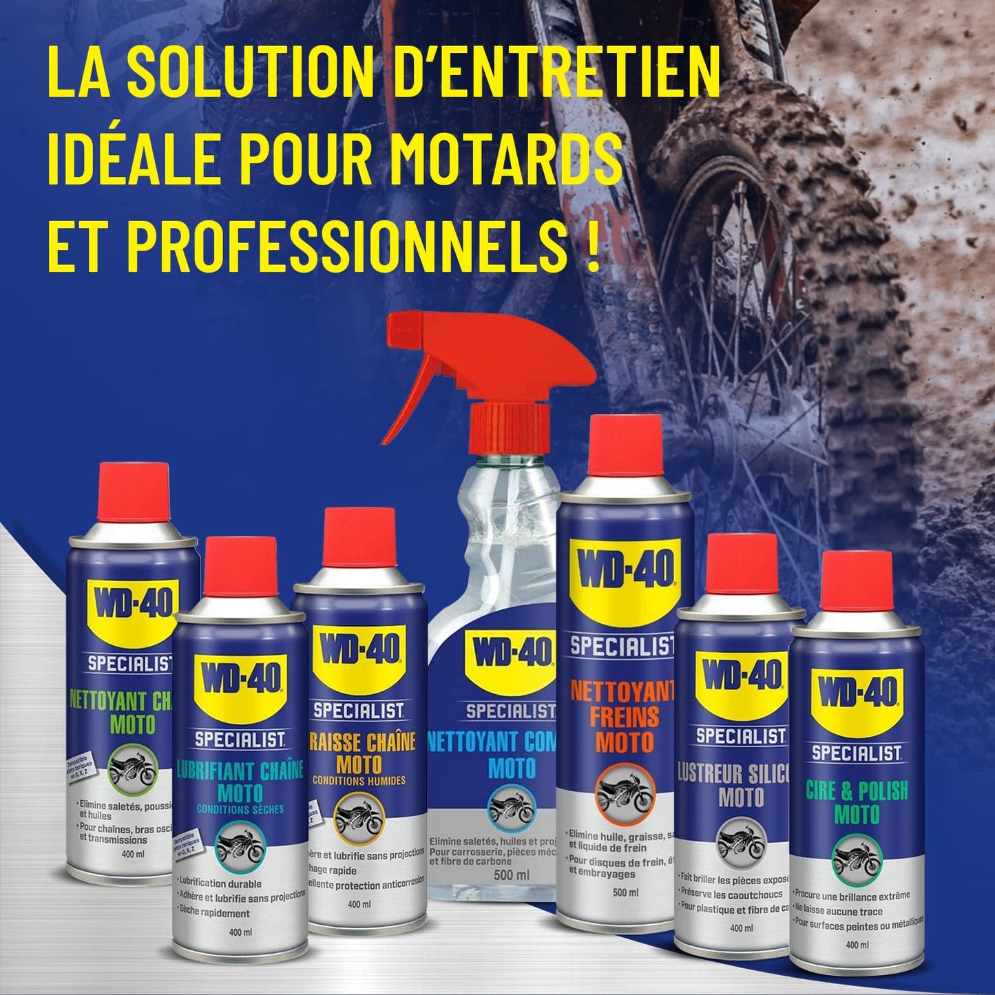 Moto Cire Et Polish Aérosol Extrême Brillance Et Longue Durée Contient De La Cire De Carnauba Et De La Cire D'Abeilles Ne Laisse Pas De Trace 400 ML
