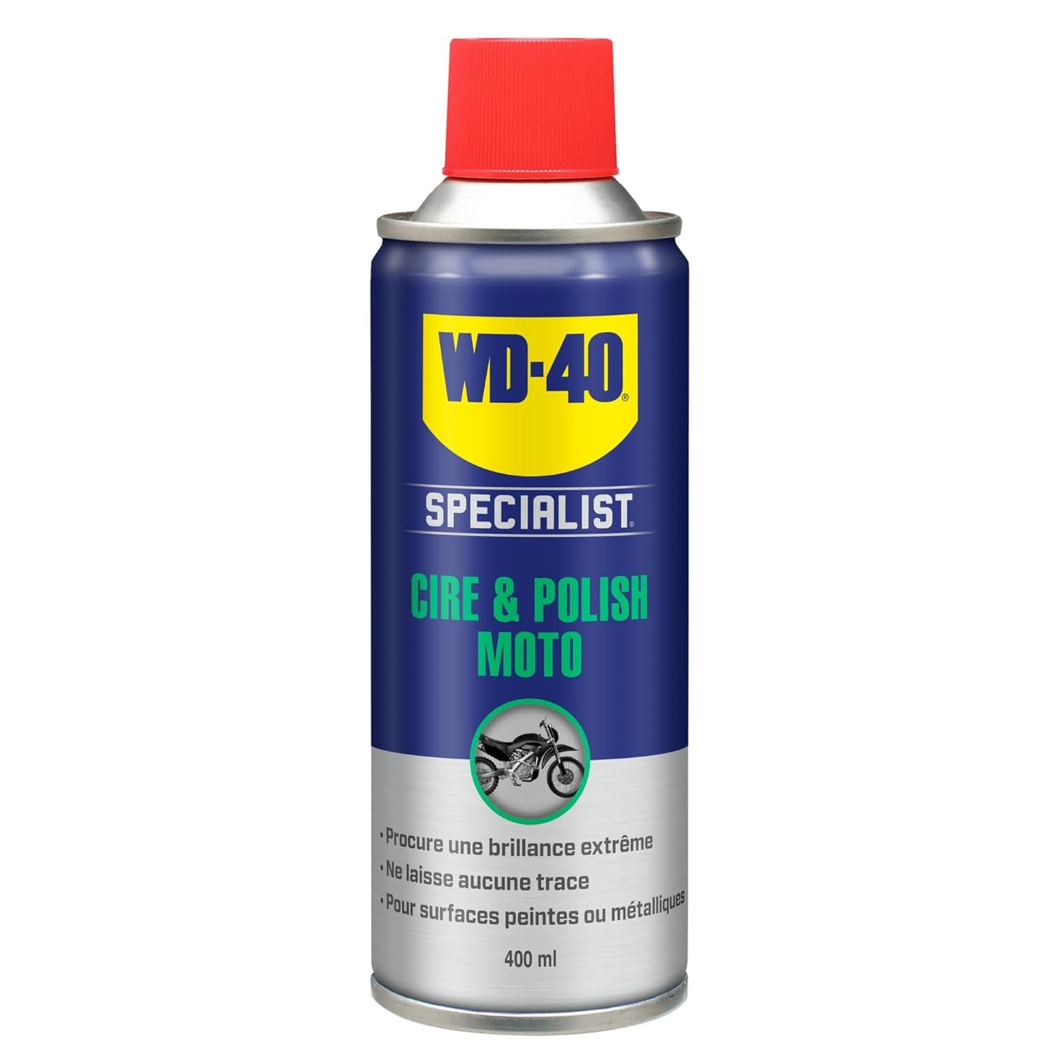 Moto Cire Et Polish Aérosol Extrême Brillance Et Longue Durée Contient De La Cire De Carnauba Et De La Cire D'Abeilles Ne Laisse Pas De Trace 400 ML